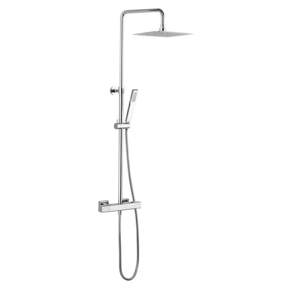 Crosswater Atoll Square Thermostatic Multifunction Shower Kit