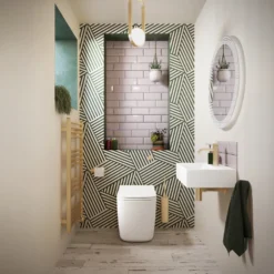 Crosswater Beck 400mm Cloakroom Wall Hung Basin with Waste