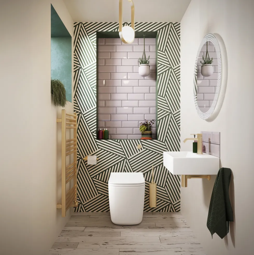 Crosswater Beck 400mm Cloakroom Wall Hung Basin with Waste