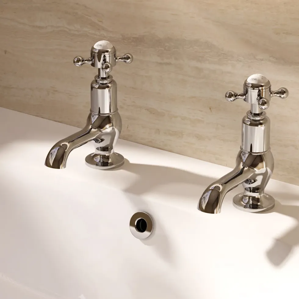 Crosswater Belgravia Crosshead Cloakroom Basin Pillar Taps - Chrome