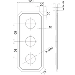 Crosswater Belgravia Crosshead Slimline 3 Outlet WRAS Approved Concealed Thermostatic Shower Valve