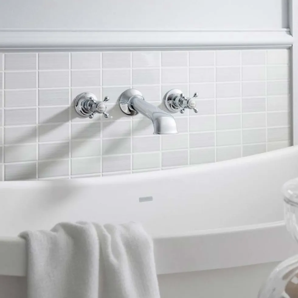 Crosswater Belgravia Crosshead Wall Mounted Bath Filler with Concealed Valves