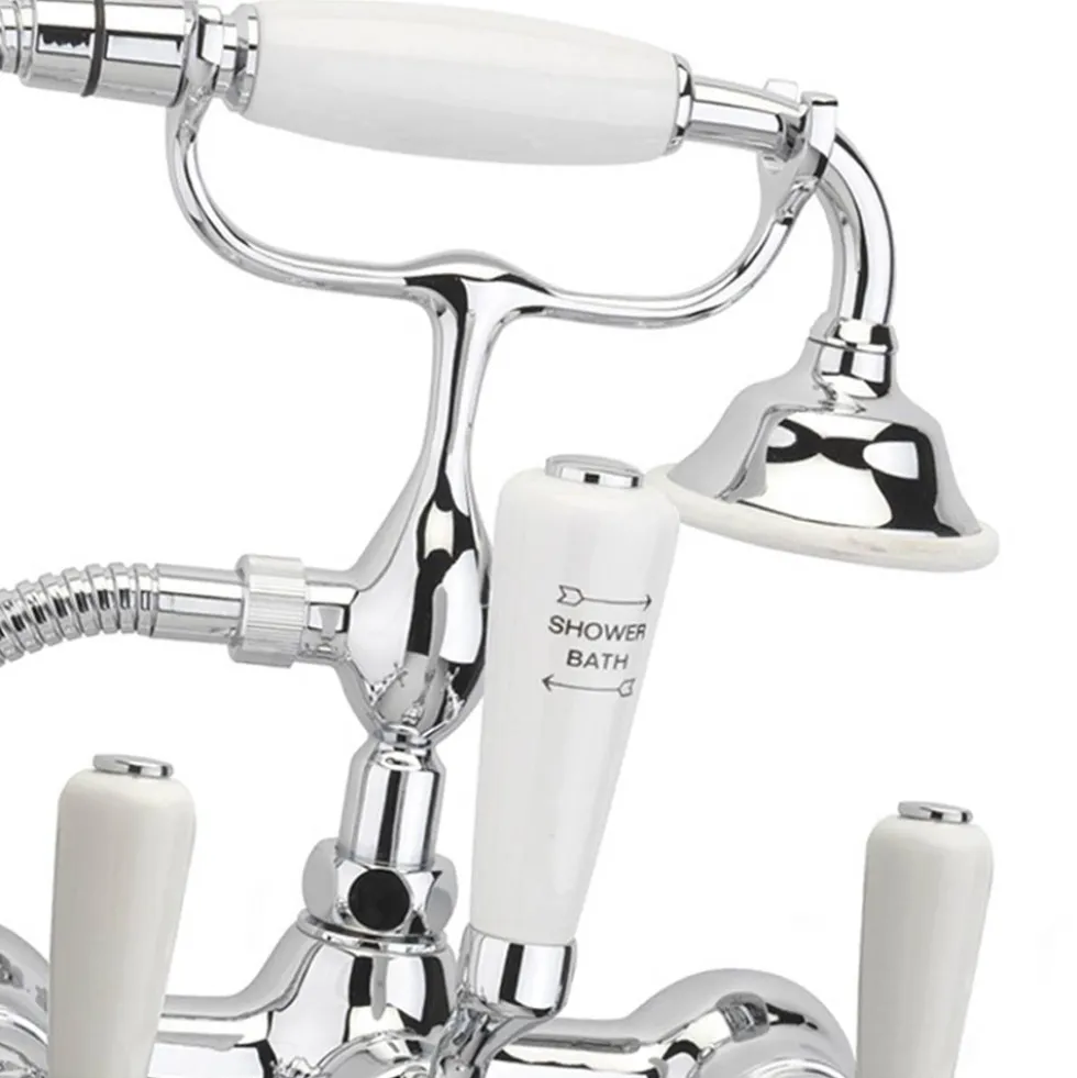 Crosswater Belgravia Lever Deck Mounted Bath Shower Mixer with Handset Kit