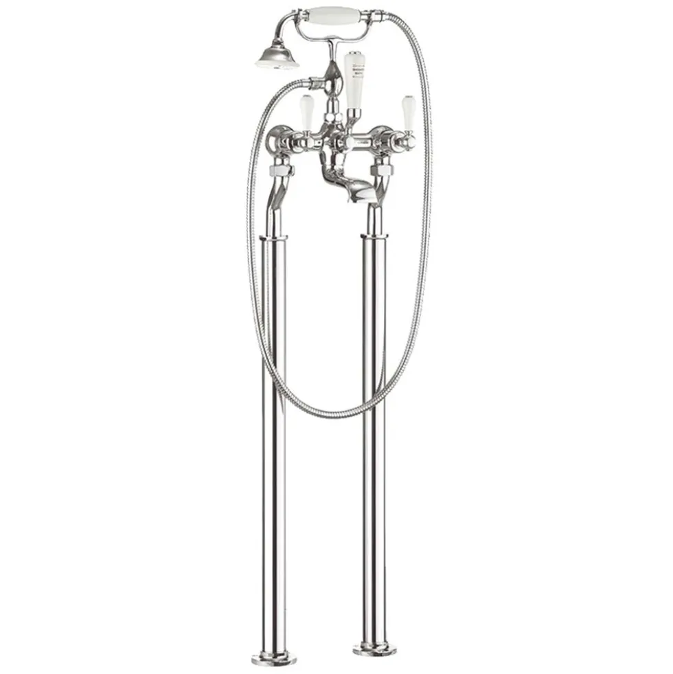 Crosswater Belgravia Lever Floor Standing Bath Shower Mixer with Handset Kit