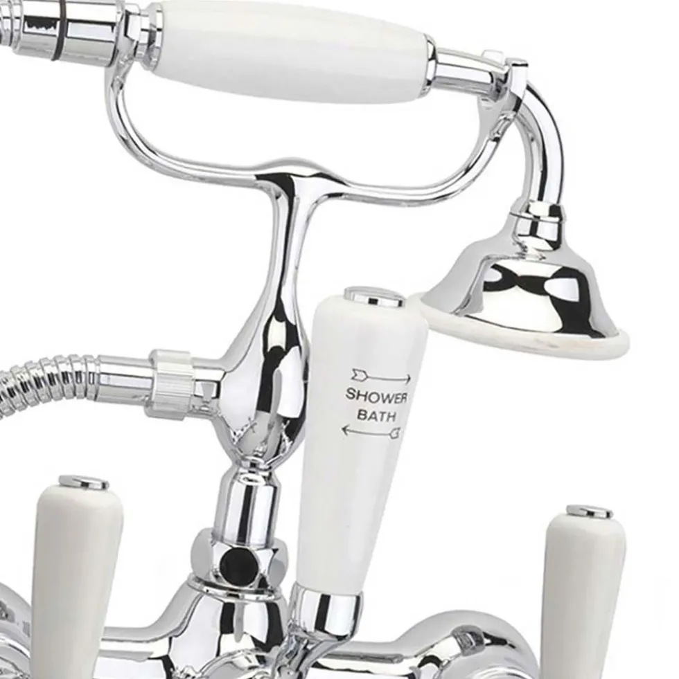 Crosswater Belgravia Lever Floor Standing Bath Shower Mixer with Handset Kit