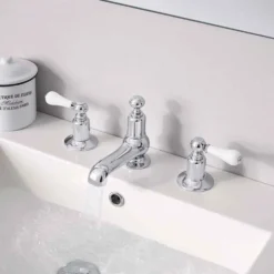 Crosswater Belgravia Lever 3 Hole Basin Mixer with Pop-Up Waste