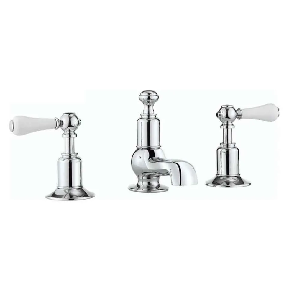 Crosswater Belgravia Lever 3 Hole Basin Mixer with Pop-Up Waste