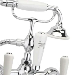 Crosswater Belgravia Lever Wall Mounted Bath Shower Mixer with Handset Kit