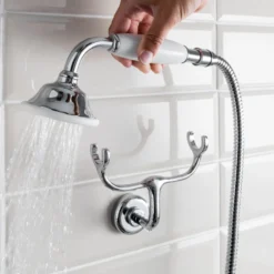 Crosswater Belgravia Multifunction Shower Valve with Cradle Handset Kit & Fixed Shower Head - 200mm Chrome Shower Head