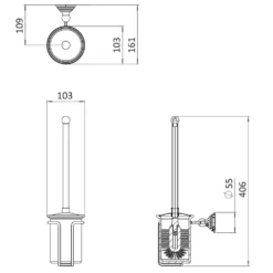 Crosswater Belgravia Toilet Brush Holder