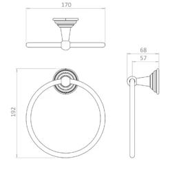 Crosswater Belgravia Towel Ring