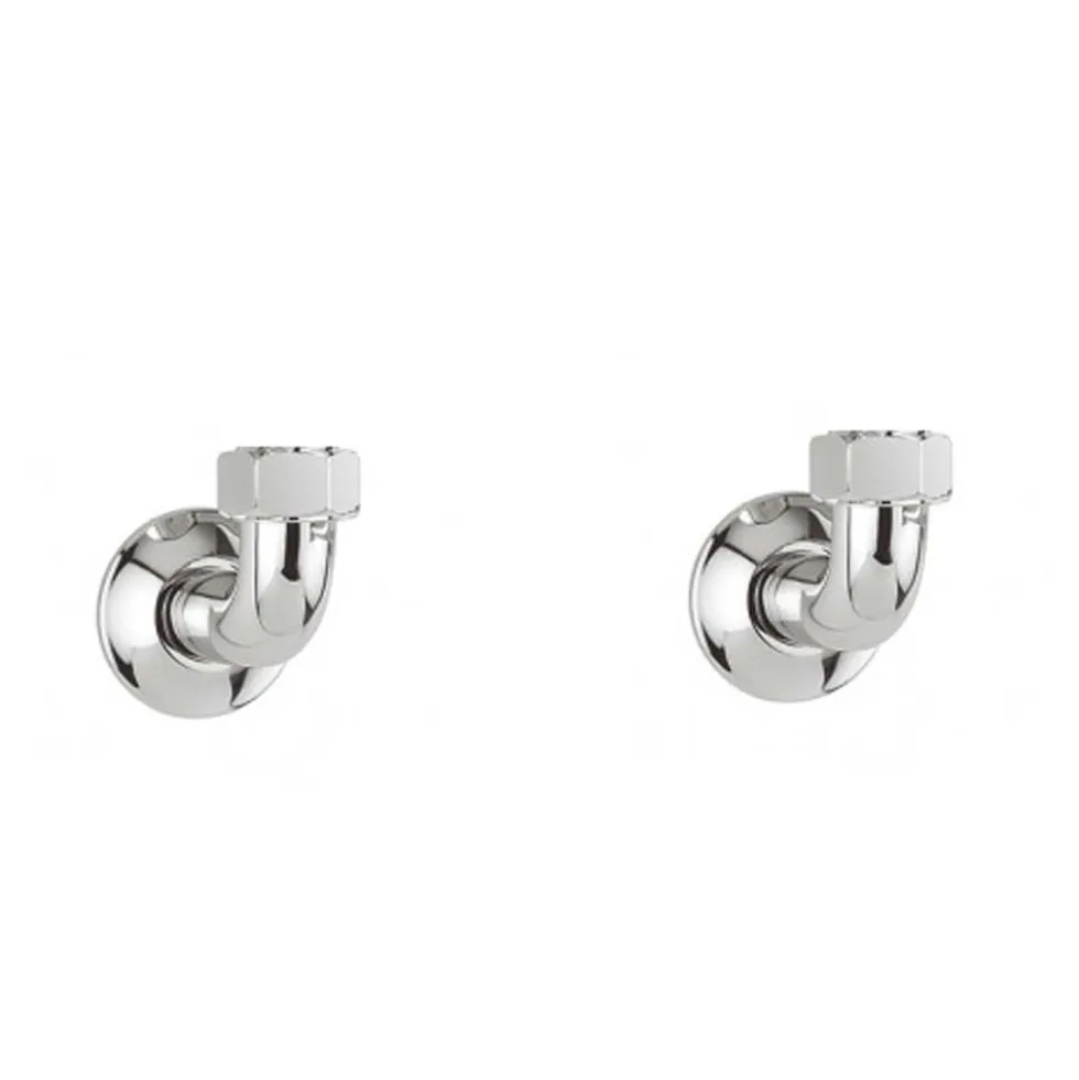 Crosswater Belgravia Wall Unions - Chrome