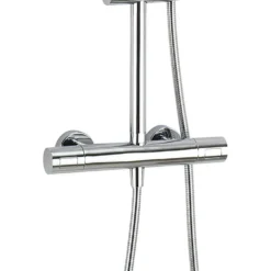 Crosswater Central Thermostatic Exposed Shower Kit With Height Adjustable Rigid Riser - Polished Chrome