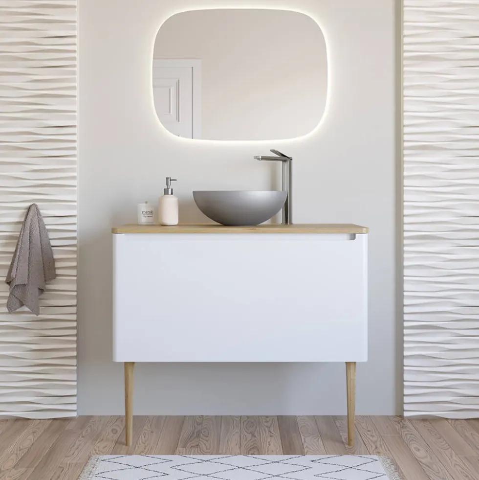 Crosswater Circus Brushed Nickel 400mm Round Countertop Basin