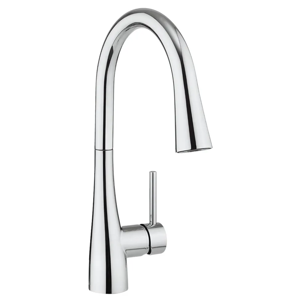Crosswater Cucina Cook Mono Kitchen Mixer with Concealed Dual Function Pull Out Spray Head