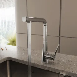Crosswater Cucina Cook Pull Out Single Lever with Dual Function Kitchen Mixer Tap