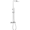 Crosswater Curve Exposed Thermostatic Shower Valve with Rigid Riser & Handset Kit