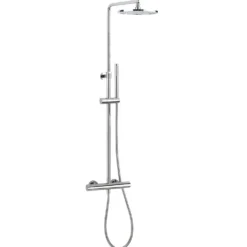Crosswater Curve Exposed Thermostatic Shower Valve with Rigid Riser & Handset Kit