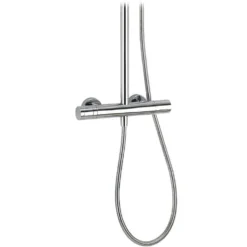 Crosswater Curve Exposed Thermostatic Shower Valve with Rigid Riser & Handset Kit
