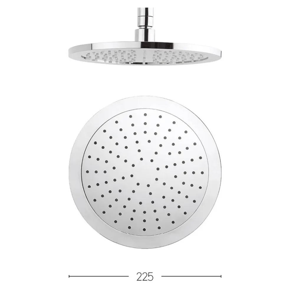 Crosswater Dial 225mm Fixed Shower Head
