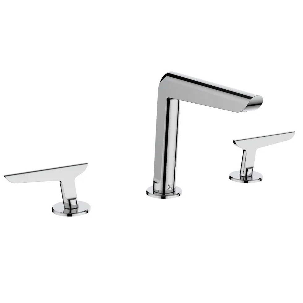 Crosswater Foile Deck Mounted 3 Hole Basin Mixer Tap