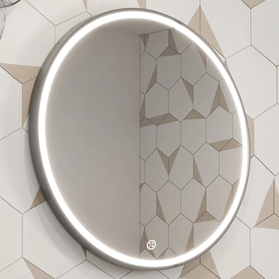 Crosswater Infinity Round Framed Illuminated Mirror with Colour Change LED - 500mm, 600mm & 700mm