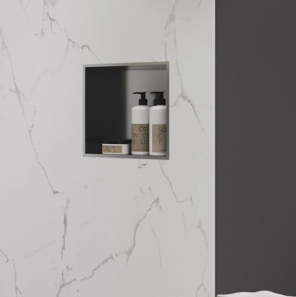 Crosswater Inset LED Illuminated Shower Niche - 305 x 305mm