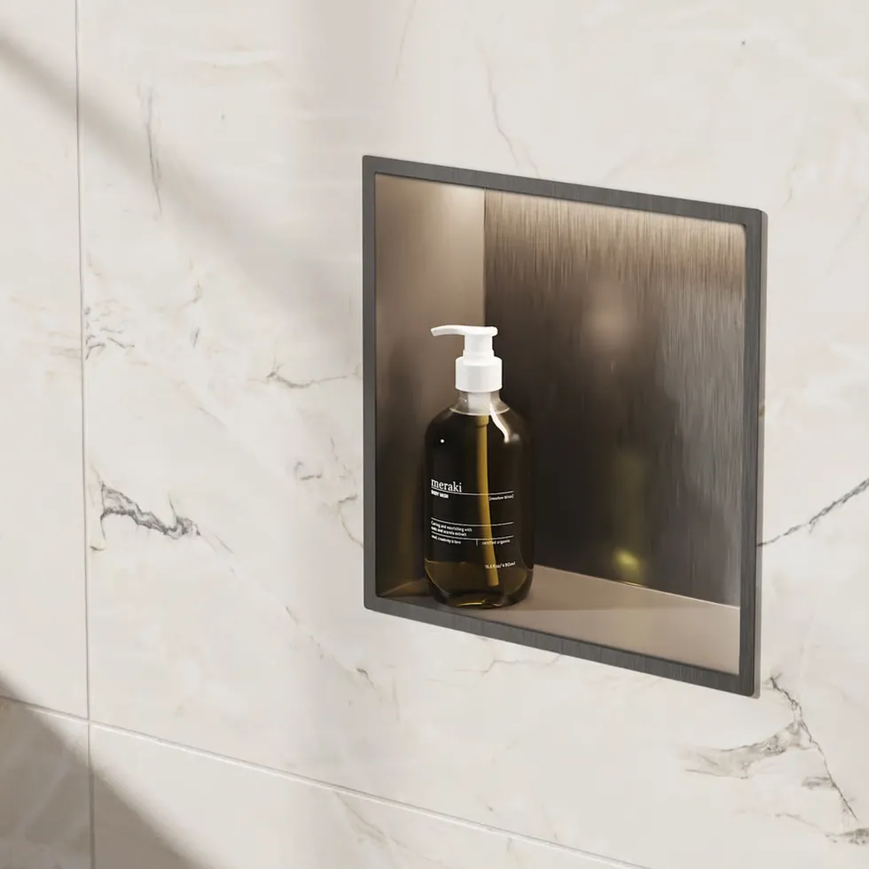 Crosswater Inset LED Illuminated Shower Niche - 305 x 305mm