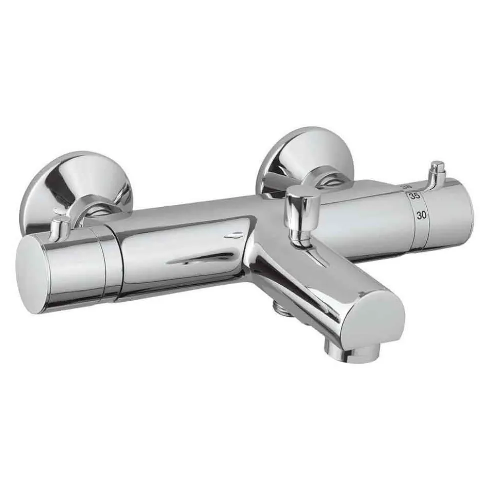 Crosswater Kai Exposed Thermostatic Bath Shower Mixer with Integrated Bath Spout