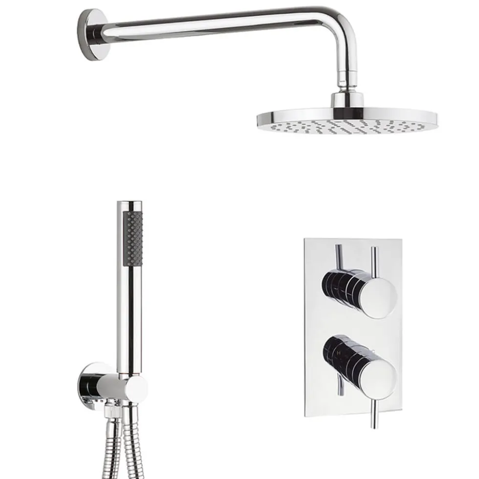 Crosswater Kai 2 Outlet 2 Handle Shower Bundle - Chrome