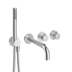 Crosswater Module 2 Outlet Concealed Thermostatic Shower Valve With Bath Spout & Shower Handset