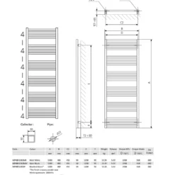 Crosswater MPRO Brushed Bronze Heated Towel Rail