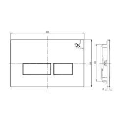 Crosswater MPRO Dual Flush Plate