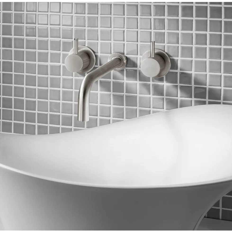 Crosswater MPRO 3 Hole Wall Mounted Basin Mixer Tap