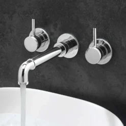 Crosswater MPRO Industrial 3 Hole Wall Mounted Basin Mixer Tap