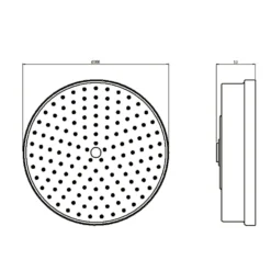 Crosswater MPRO Industrial 8 Inch Shower Head