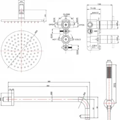 Crosswater MPRO 2 Outlet 2 Handle Shower Bundle