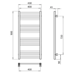 Crosswater MPRO Slate Heated Towel Rail