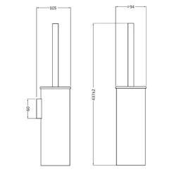 Crosswater MPRO Toilet Brush Holder