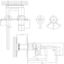 Crosswater MPRO Wall Mounted Basin Mixer Tap