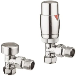 Crosswater Pier Thermostatic Angled Radiator Valves