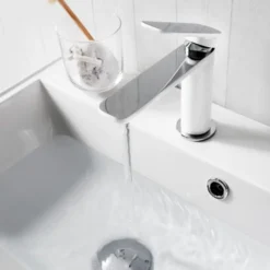 Crosswater Pier White Monobloc Basin Mixer