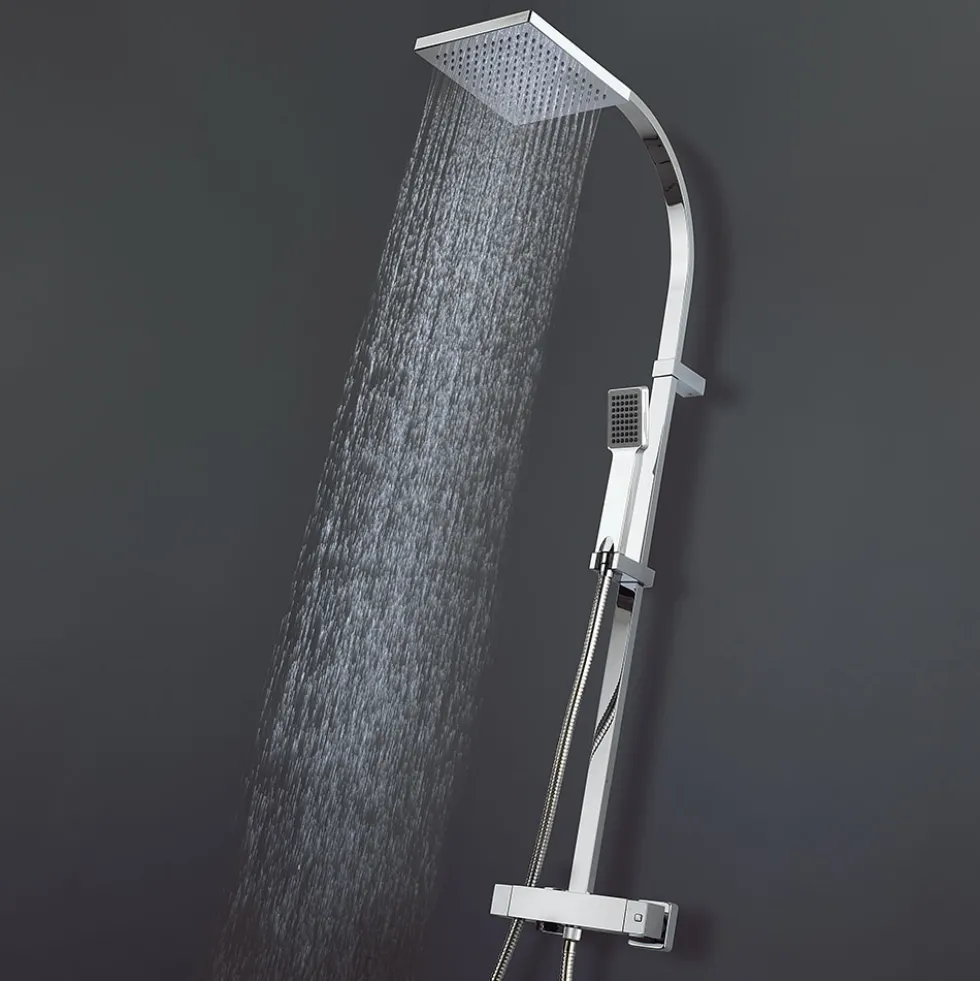 Crosswater Planet Thermostatic Exposed Shower Kit with Fixed Head & Shower Handset