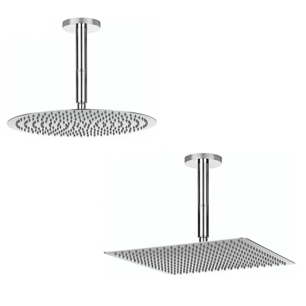 Crosswater Rex Chrome Extendable Ceiling Mounted Shower Arm - 80mm, 120mm & 200mm