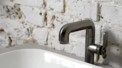 Crosswater Union 1 Hole Wall Mounted Basin Mixer Tap - Brushed Brass