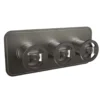 Crosswater Union 2 Outlet Landscape Concealed Thermostatic Shower Valve with Wheels - Brushed Black Chrome