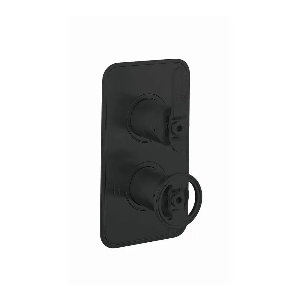 Crosswater Union WRAS Approved Matt Black 1 Outlet Concealed Thermostatic Shower Valve