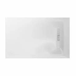 Crosswater Vito 25mm Dolomite Stone Resin Rectangular Shower Tray with Linear Waste Position