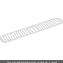 Crosswater Vito 25mm Dolomite Stone Resin Rectangular Shower Tray with Linear Waste Position