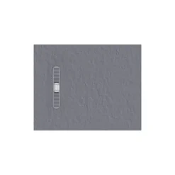 Crosswater Vito 25mm Dolomite Stone Resin Textured Rectangular Shower Tray with Linear Waste Cover
